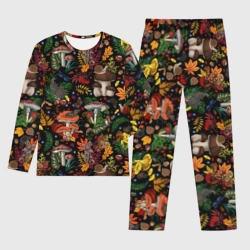 Мужской костюм для дома 3D Фон с лесными грибами