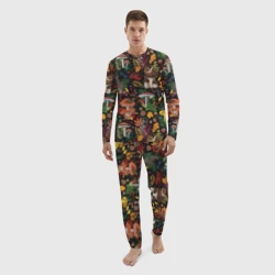 Мужской костюм для дома 3D Фон с лесными грибами - фото 2