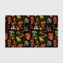 Бумага для упаковки 3D Фон с лесными грибами