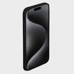 Чехол силиконовый для Apple iPhone 15 Pro матовый Фон с лесными грибами - фото 2