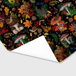 Бумага для упаковки 3D Фон с лесными грибами - фото 2