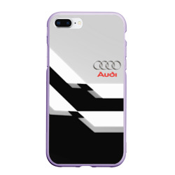 Чехол для iPhone 7Plus/8 Plus матовый Audi sport geometry black