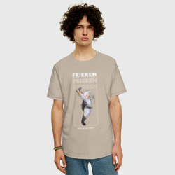 Мужская футболка хлопок Oversize Гимнастка Фрирен - фото 2