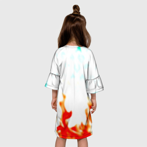 Детское платье 3D Раст в огне лого, цвет 3D печать - фото 5