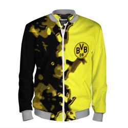 Мужской бомбер 3D Borussia sport geometry yellow