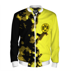 Мужской бомбер 3D Borussia sport geometry yellow