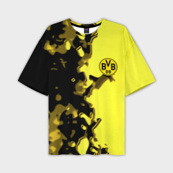 Мужская футболка oversize 3D Borussia sport geometry yellow