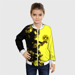 Детский бомбер 3D Borussia sport geometry yellow - фото 2