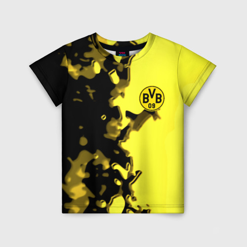 Детская футболка 3D Borussia sport geometry yellow, цвет 3D печать