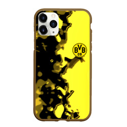 Чехол для iPhone 11 Pro Max матовый Borussia sport geometry yellow