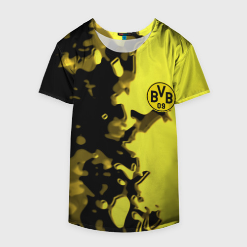 Накидка на куртку 3D Borussia sport geometry yellow, цвет 3D печать - фото 4