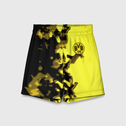 Детские спортивные шорты 3D Borussia sport geometry yellow