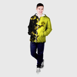 Мужская куртка 3D Borussia sport geometry yellow - фото 2