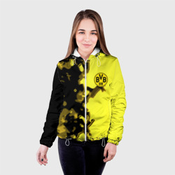 Женская куртка 3D Borussia sport geometry yellow - фото 2