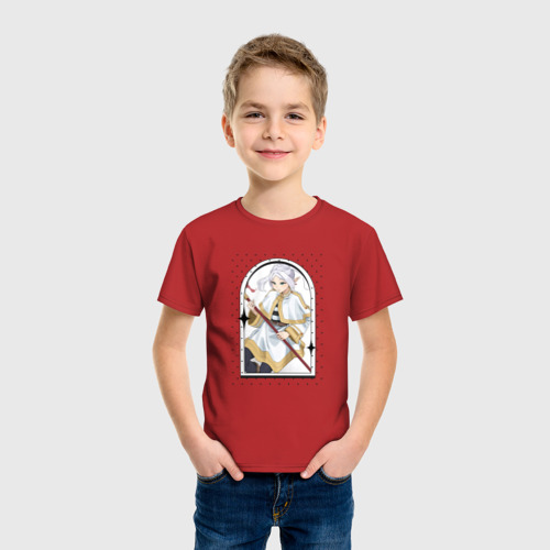 Детская футболка хлопок с принтом Красотка Фрирен, фото на моделе #1