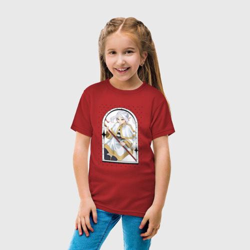 Детская футболка хлопок с принтом Красотка Фрирен, вид сбоку #3