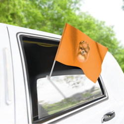 Флаг для автомобиля Померанский шпиц цветной - фото 2