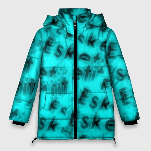 Женская зимняя куртка Oversize Esketit Lil Pump blur, цвет черный