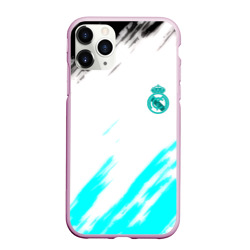 Чехол для iPhone 11 Pro Max матовый Real madrid краски футбольный клуб