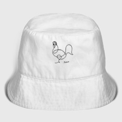 Мужская панама хлопок Пикассо Петух -птица одной линией