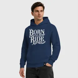 Мужская толстовка хлопок Born to ride - рожденный ездить - фото 2