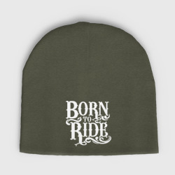 Женская шапка демисезонная Born to ride - рожденный ездить