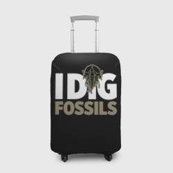 Чехол для чемодана 3D I dig fossils 