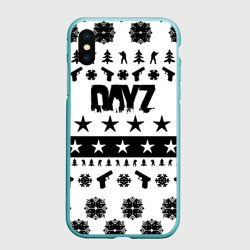 Чехол для iPhone XS Max матовый Dayz текстура паттерн зима