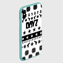 Чехол для iPhone XS Max матовый Dayz текстура паттерн зима - фото 2