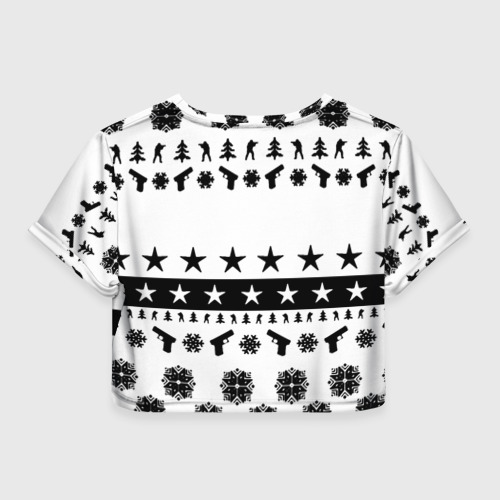 Женская футболка Crop-top 3D Dayz текстура паттерн зима, цвет 3D печать - фото 2