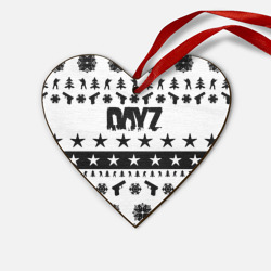 Деревянная игрушка Сердце Dayz текстура паттерн зима