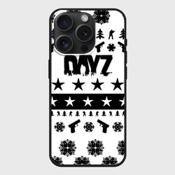 Чехол силиконовый для Apple iPhone 15 Pro матовый Dayz текстура паттерн зима