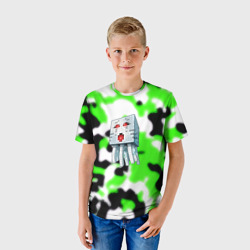 Детская футболка 3D Minecraft камуфляжная текстура - фото 2