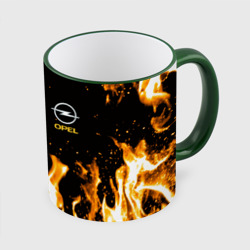 Кружка с полной запечаткой Opel огонь текстура