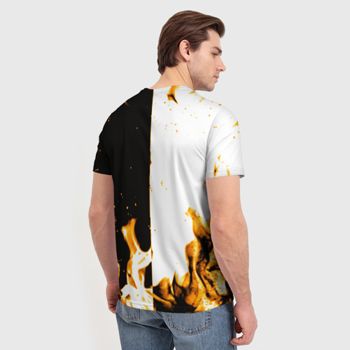 Мужская футболка 3D Opel огонь текстура, цвет 3D печать - фото 4