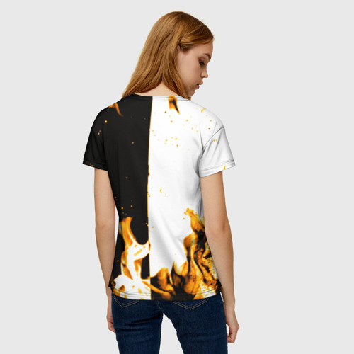 Женская футболка 3D Opel огонь текстура, цвет 3D печать - фото 4