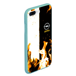 Чехол для iPhone 7Plus/8 Plus матовый Opel огонь текстура - фото 2