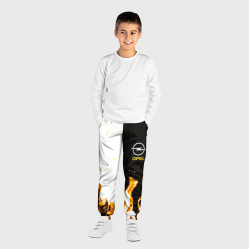 Детские брюки 3D Opel огонь текстура, цвет 3D печать - фото 4