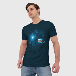 Мужская футболка 3D Космическая пицца - фото 2