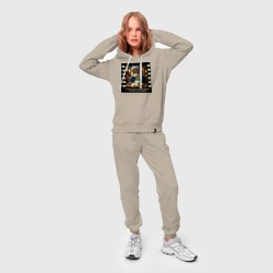 Женский костюм с толстовкой хлопок Рыжий кот крестный отец: просишь без уважения - фото 2