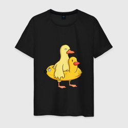 Две утки – Мужская футболка хлопок с принтом купить со скидкой в -20%