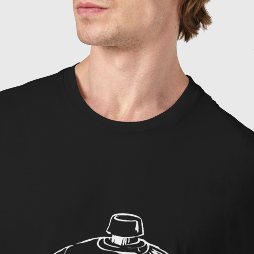 Мужская футболка хлопок Twin Peaks рыбка , цвет черный - фото 6