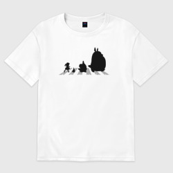 Мужская футболка хлопок Oversize Totoro abbey road