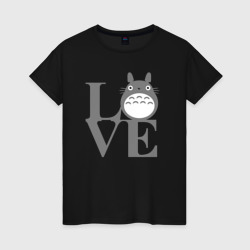 Love Totoro – Женская футболка хлопок с принтом купить со скидкой в -20%