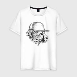 Гепард в кепке – Мужская футболка хлопок с принтом купить со скидкой в -20%