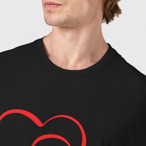 Мужская футболка хлопок Код любви, цвет черный - фото 6