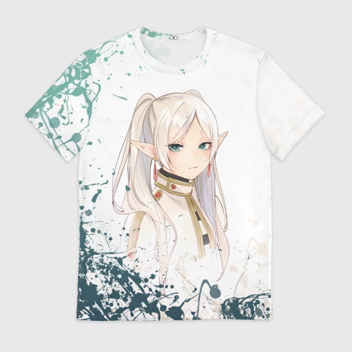 Мужская футболка 3D с принтом Sweet Freiren, вид спереди #2