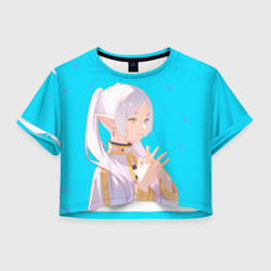 Женская футболка Crop-top 3D Frieren blue