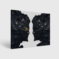 Холст прямоугольный Адам Дженсен в отражении deus ex