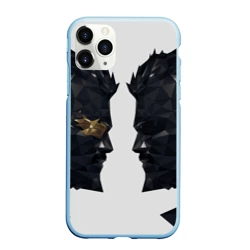 Чехол для iPhone 11 Pro Max матовый Адам Дженсен в отражении deus ex